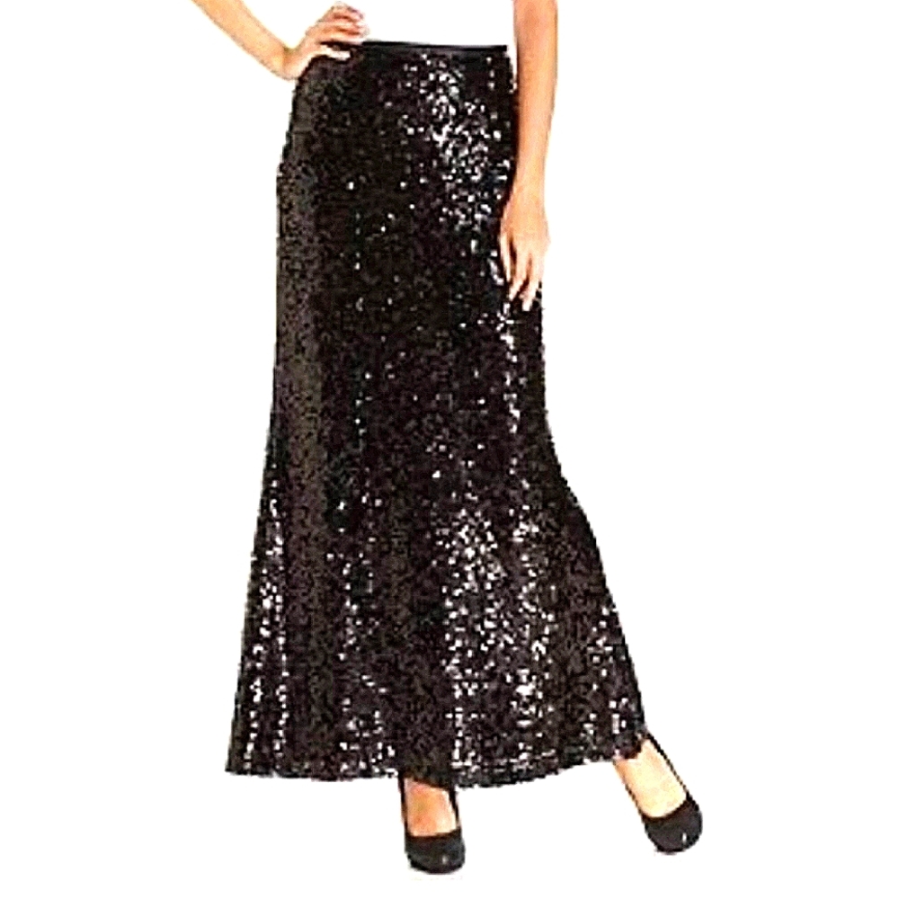 Vintage Calvin Klein size 10, NWOT, Sequin Maxi Mermaid Skirt